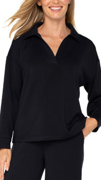 V-Neck Popover With Collar