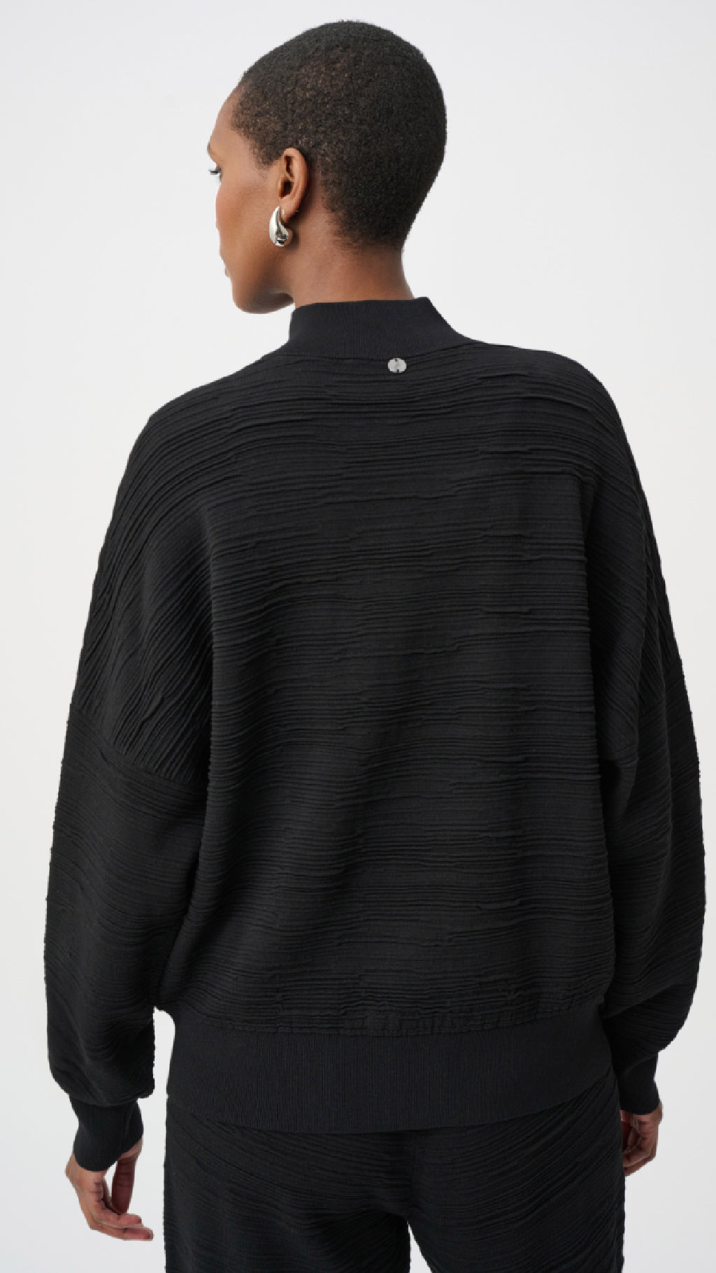 Joseph Ribkoff Sweater Knit Mock-Neck Cocoon Sweater And Pull-On Jogger Pants