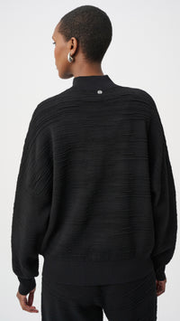 Joseph Ribkoff Sweater Knit Mock-Neck Cocoon Sweater And Pull-On Jogger Pants