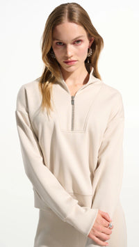 Joseph Ribkoff Scuba Jersey Straight  Pull-On Pants With Draw String and Sweatshirt