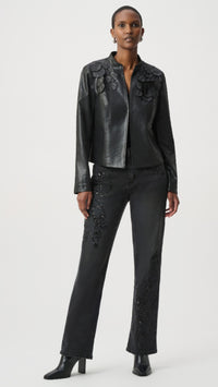 Joseph Ribkoff Embellished Foiled Suede Jacket