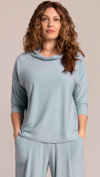 Slouch Sweat Shirt No Ties, 3/4 Sleeve