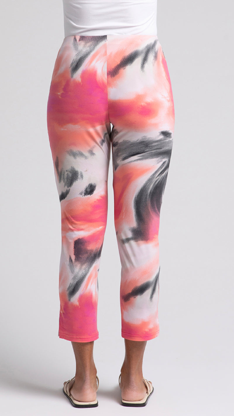 Narrow Pant Ankle-Marble Print