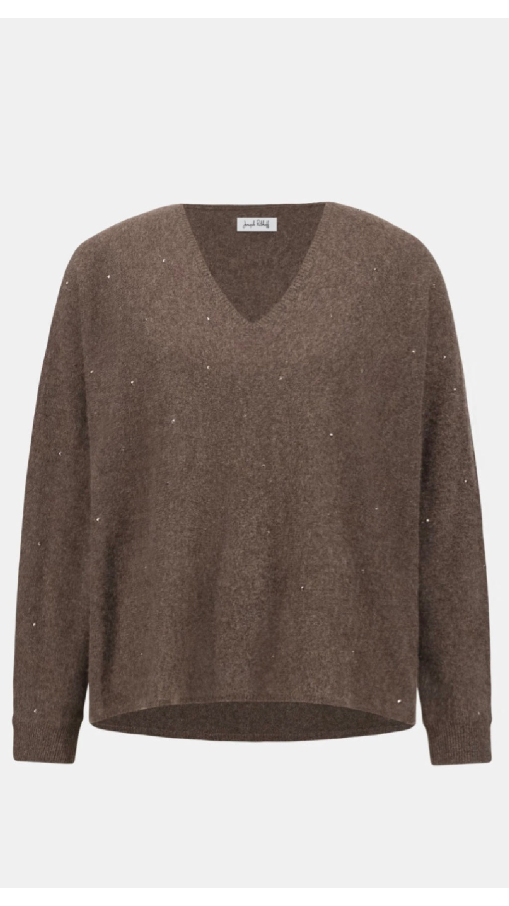 Joseph Ribkoff Cashmere Boxy Sweater With Rhinestone Detail