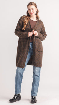 Papillon Marl Open Cardigan With Pockets