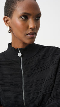 Joseph Ribkoff Sweater Knit Mock-Neck Cocoon Sweater And Pull-On Jogger Pants