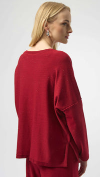 Joseph Ribkoff sequinned Sweater Knit Boxy Top