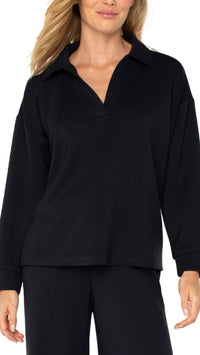 V-Neck Popover With Collar
