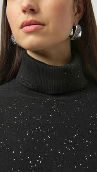 Joseph Ribkoff sequinned Sweater Knit Turtleneck Sheath Dress
