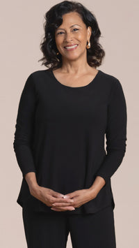Go To Soft Round Neck Top, Long Sleeve.