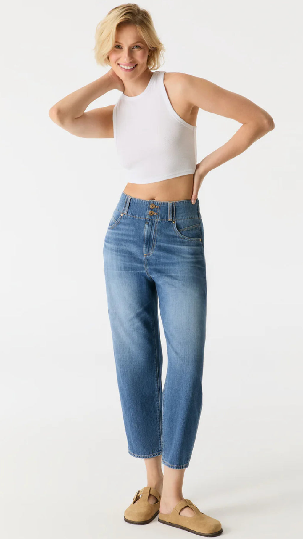 Jasmin Balloon Jean-Medium Blue