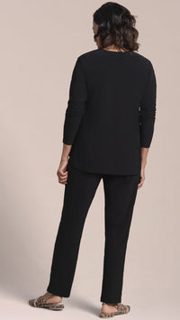 Go To Soft V-Neck Top, 3/4 Sleeves
