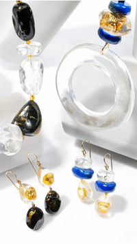 Zsiska Design Sensi 4-Bead Adjustable Pendant and Earrings