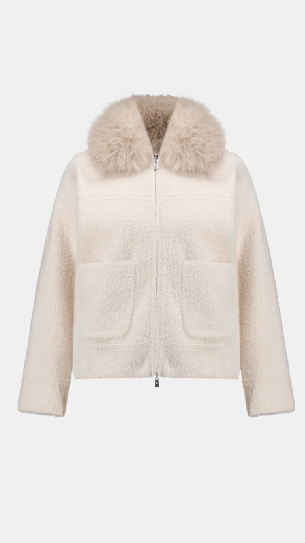 Joseph Ribkoff Detachable Faux Fur Collar Jacket