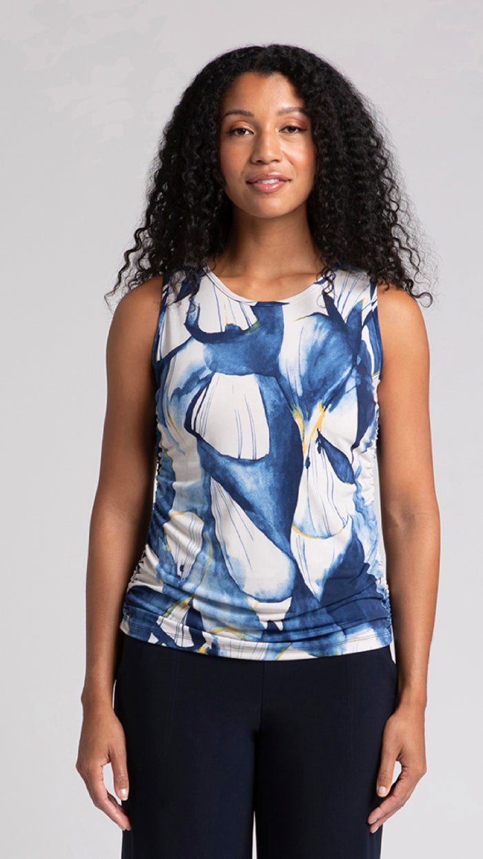 Slim Fete Sleeveless Top-Watery Reflections