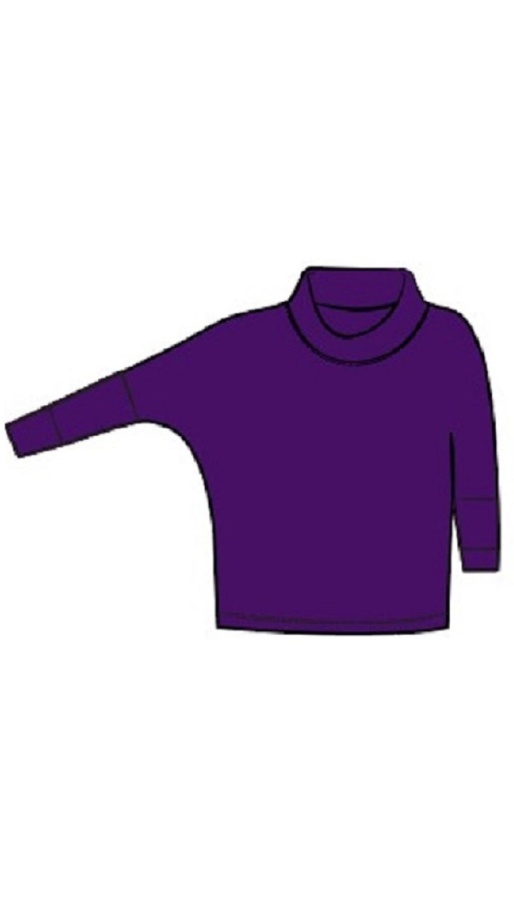 Slouch Sweat Shirt No Ties, 3/4 Sleeve (selected colour on sale)