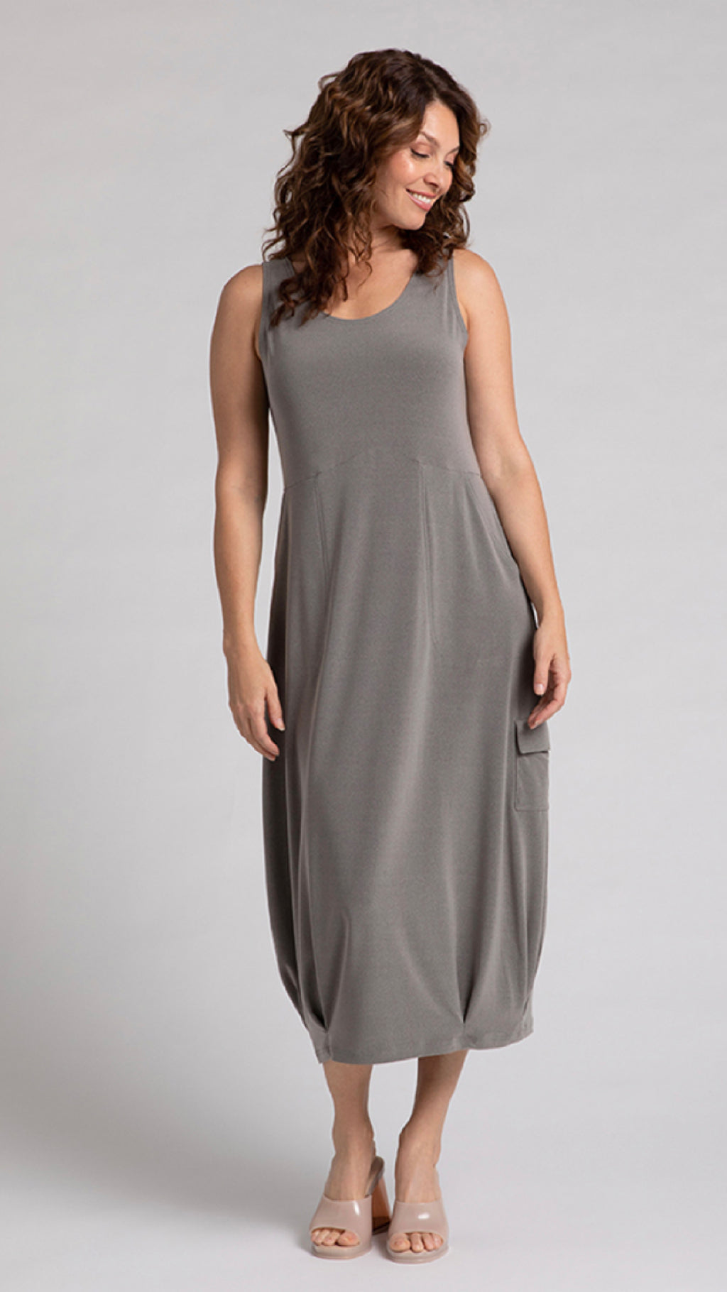 Nu Pleat Hem Tank Dress