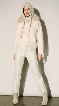 Joseph Ribkoff Detachable Faux Fur Collar Jacket