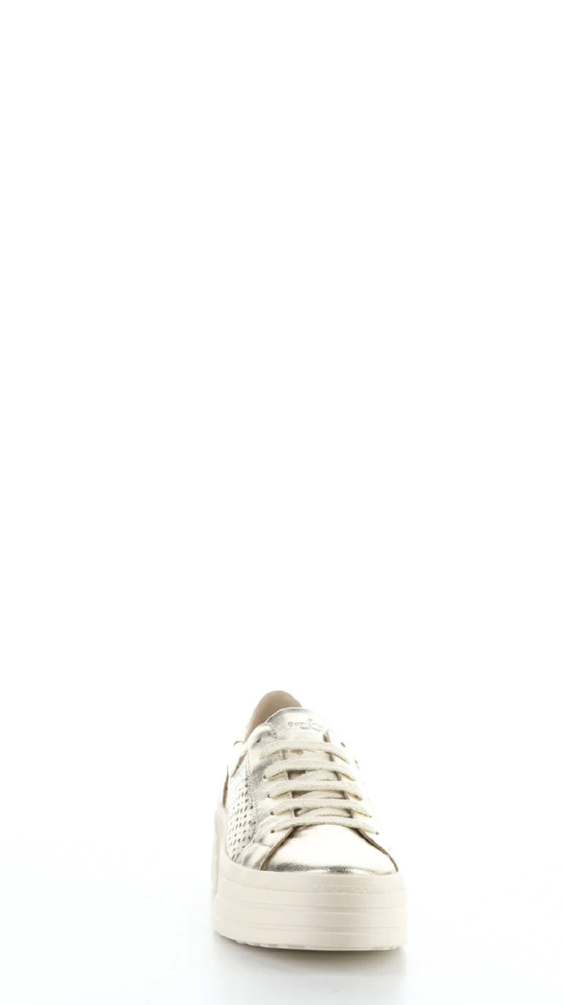 Lolita Gold Lace Up Shoes
