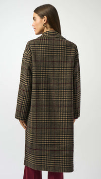 Joseph Ribkoff Wool Plaid Double-Faced Coat