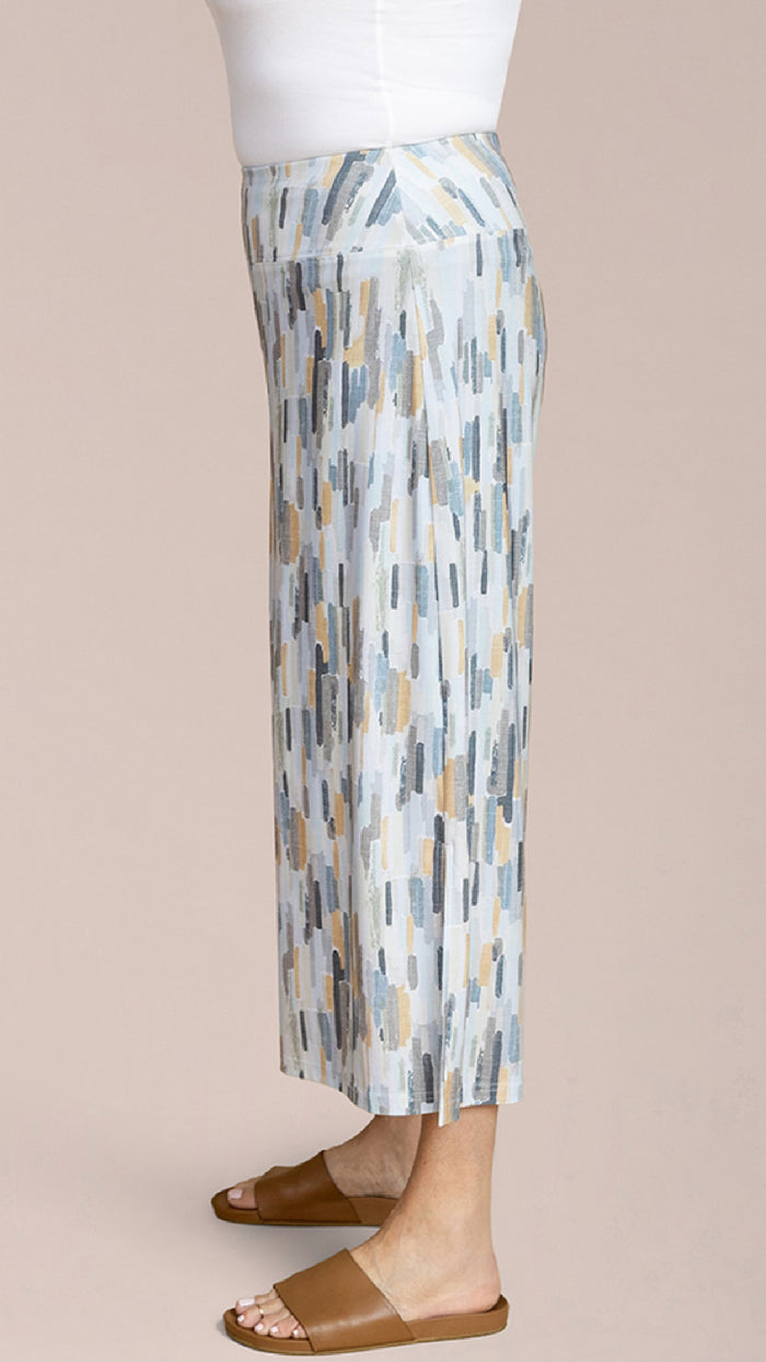 Side Slit Wide Capri- RiverStone (Limited)