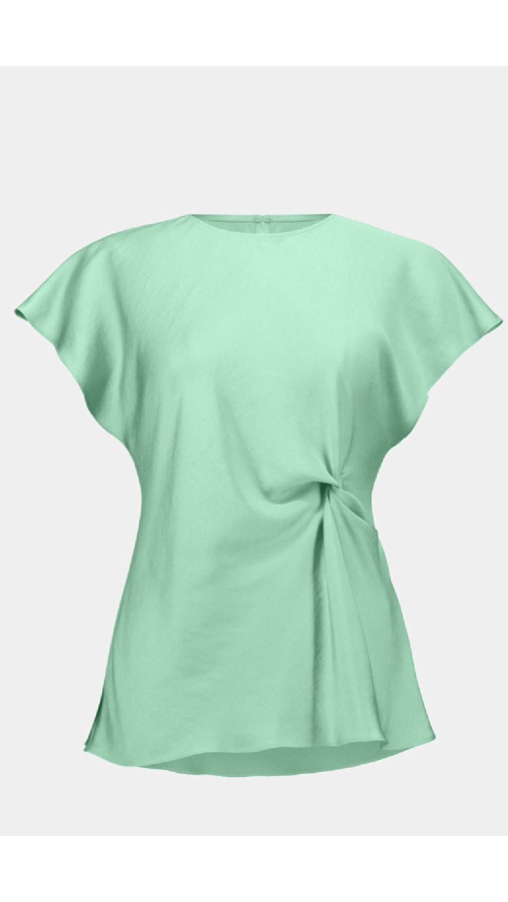 Joseph Ribkoff Recycled Satin Fitted Top with Front Twist Detail (New Spring)