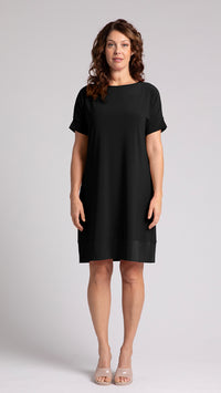 Boat Neck Dress, Short Sleeve