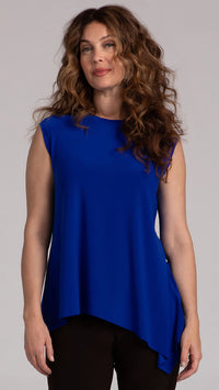 Flounce Muscle Top with Drop Hem