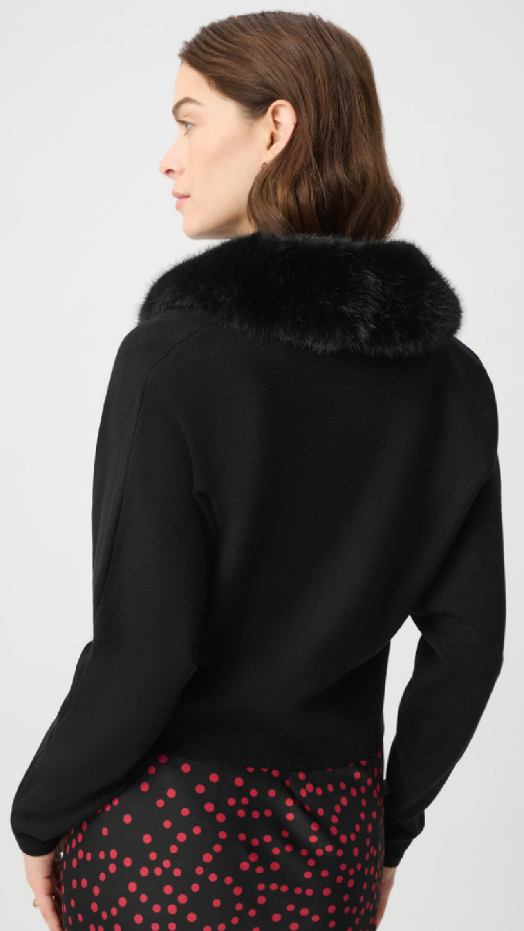 Joseph Ribkoff Removable Faux Fur Collar Cover-Up