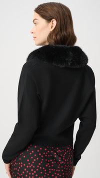 Joseph Ribkoff Removable Faux Fur Collar Cover-Up