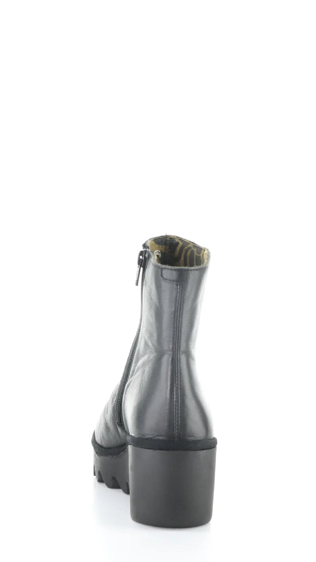 Fly London BAAN538FLY 009 Black Round Toe Boots
