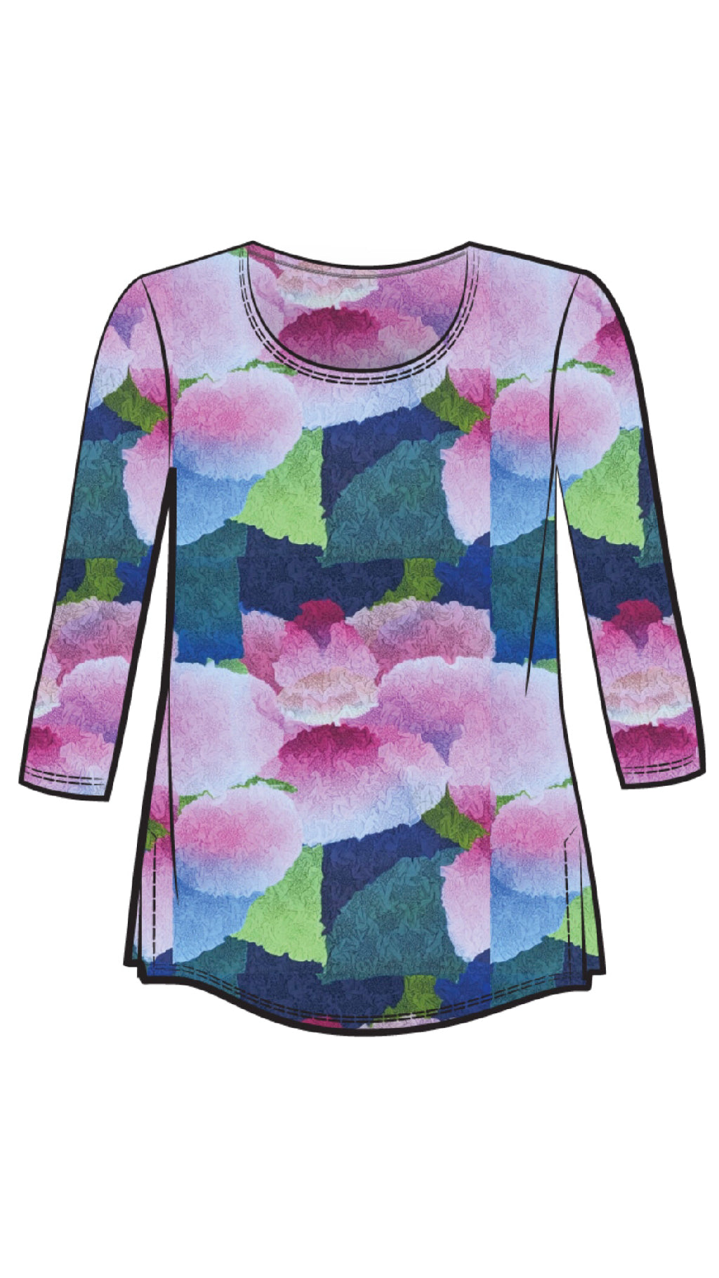 Go to Classic T Relax, 3/4 Sleeves-Petal Poetry