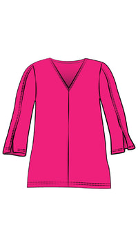 Suitable Split Sleeve Top, 3/4 Sleeve (selected colors on sale)