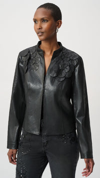 Joseph Ribkoff Embellished Foiled Suede Jacket