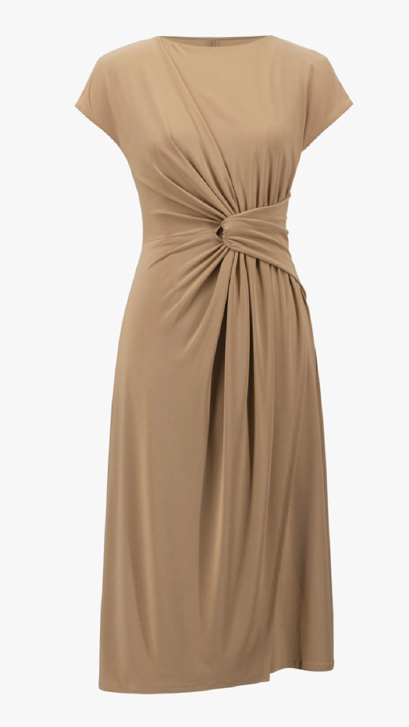 Joseph Ribkoff Silky Knit A Line Dress With Wrap Skirt (New Spring)