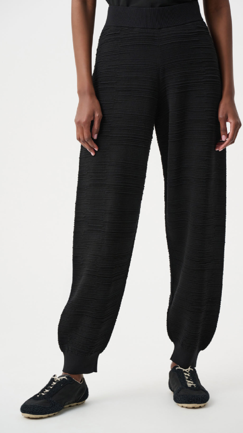 Joseph Ribkoff Sweater Knit Mock-Neck Cocoon Sweater And Pull-On Jogger Pants