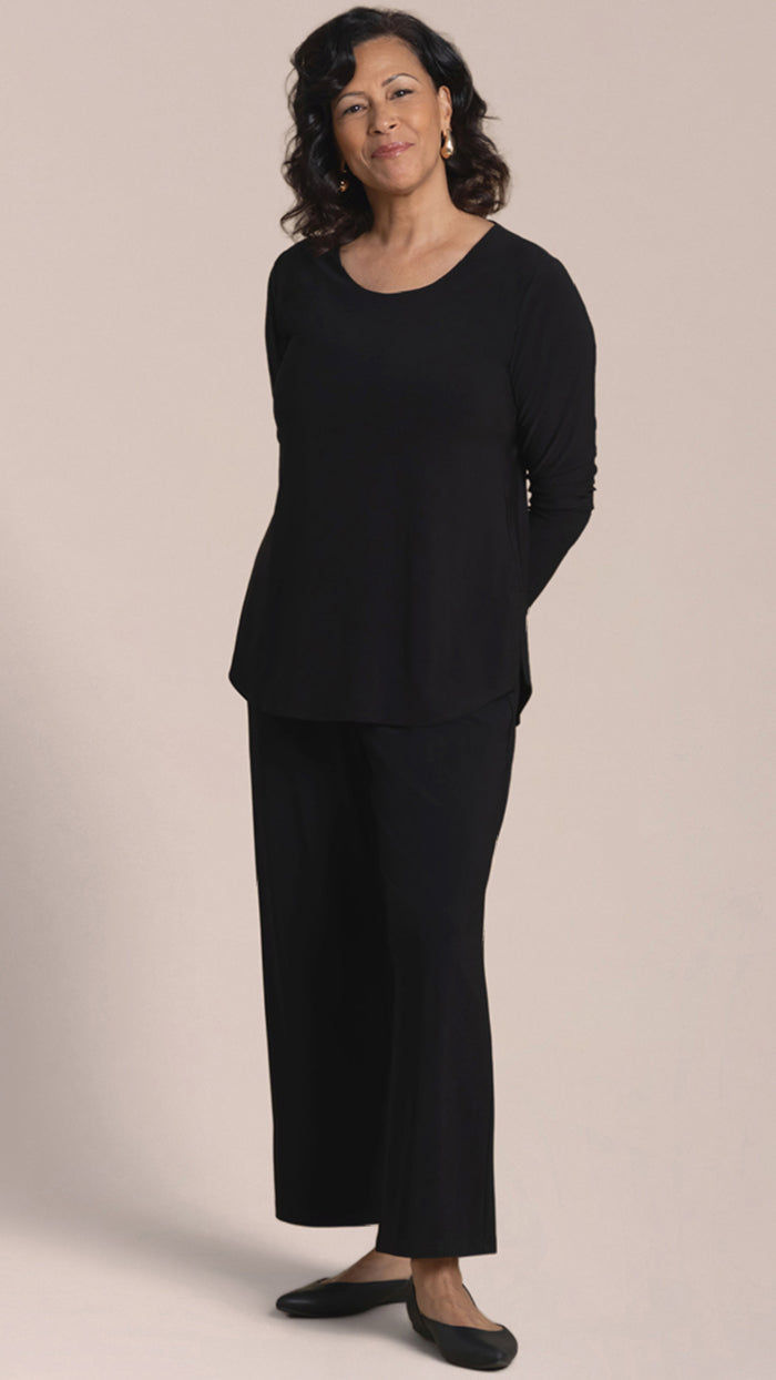 Go To Soft Round Neck Top, Long Sleeve.