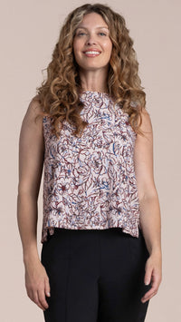 Flared Shell-Print Painted Blooms