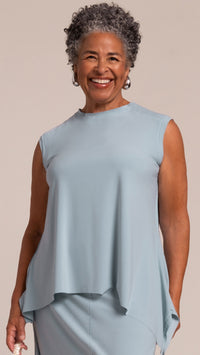 Flounce Muscle Top with Drop Hem