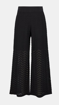 Joseph Ribkoff Viscose Jacquard Knit Chevron Stitch Relaxed Tunic Top and Culotte Pants