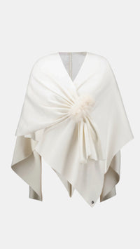 Joseph Ribkoff Faux Fur Draped Cover Up