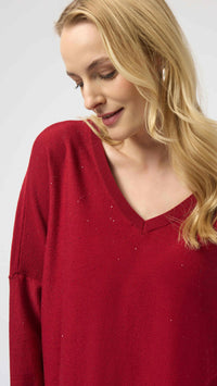 Joseph Ribkoff sequinned Sweater Knit Boxy Top