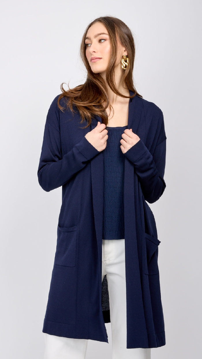 Drop Shoulder, Long Sleeve Cardigan