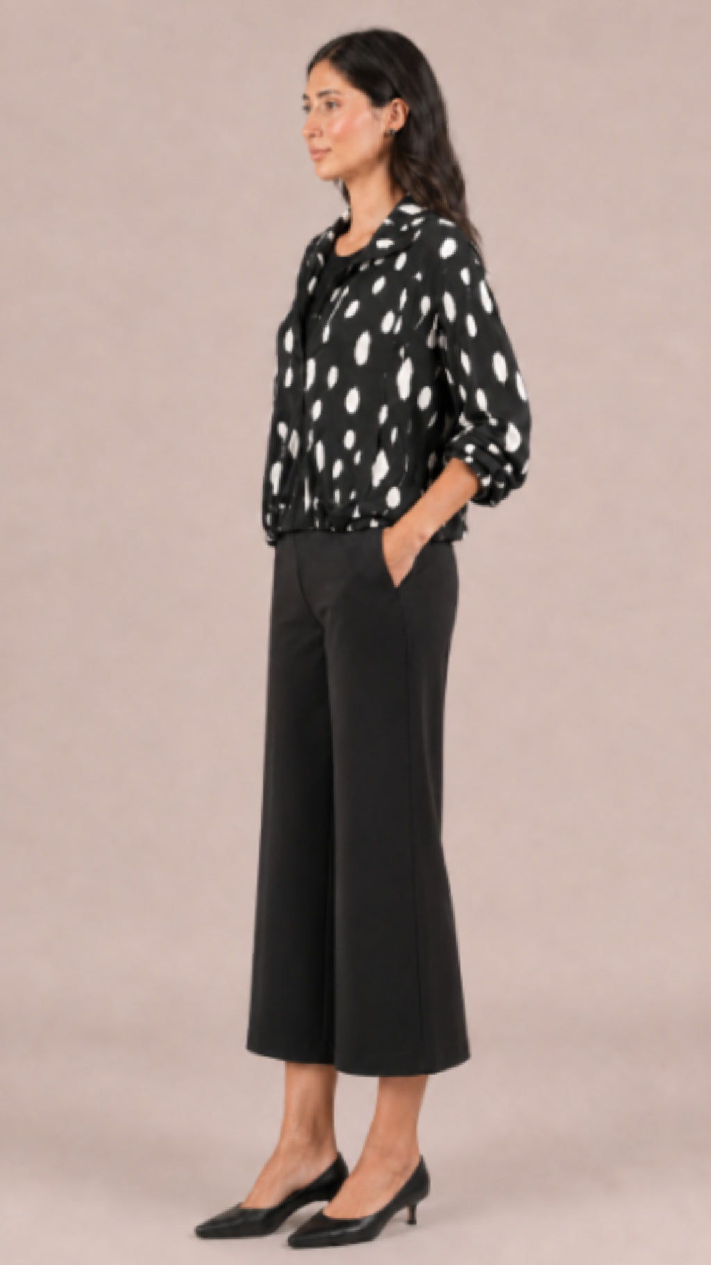 Bellezza Zip Jacket-Cashew Splatter