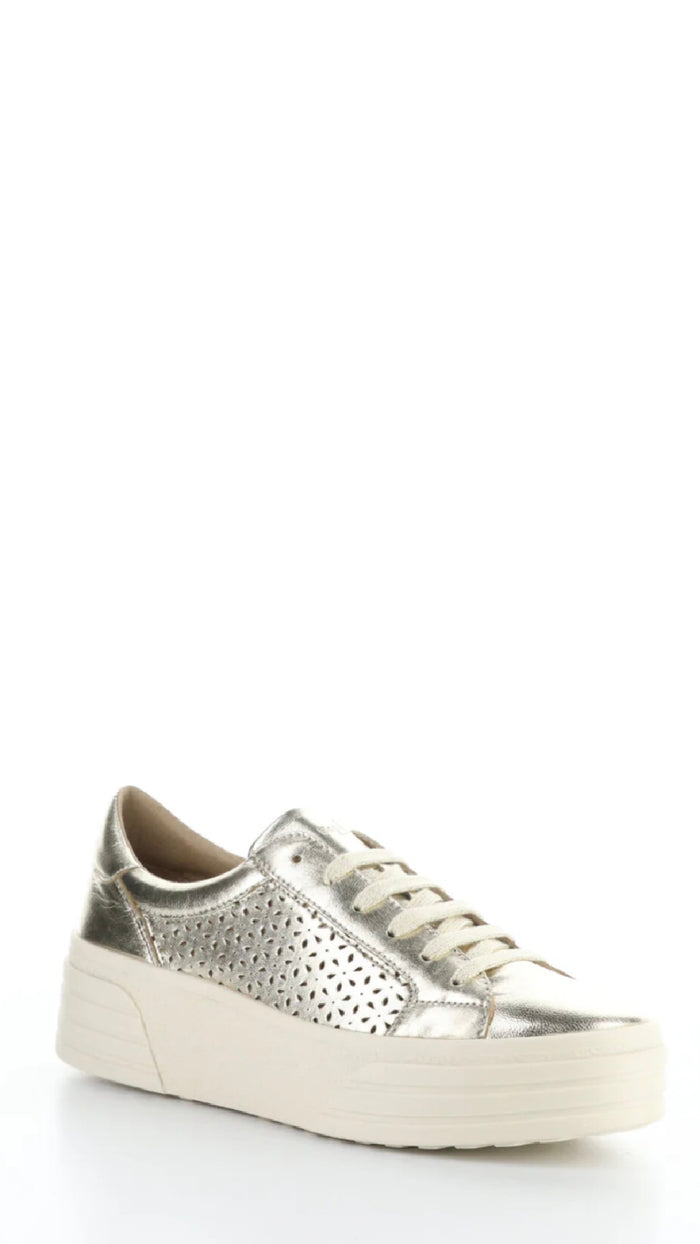 Lolita Gold Lace Up Shoes