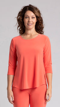 Go To Classic T-Relax, 3/4 Sleeve-Solid Colours