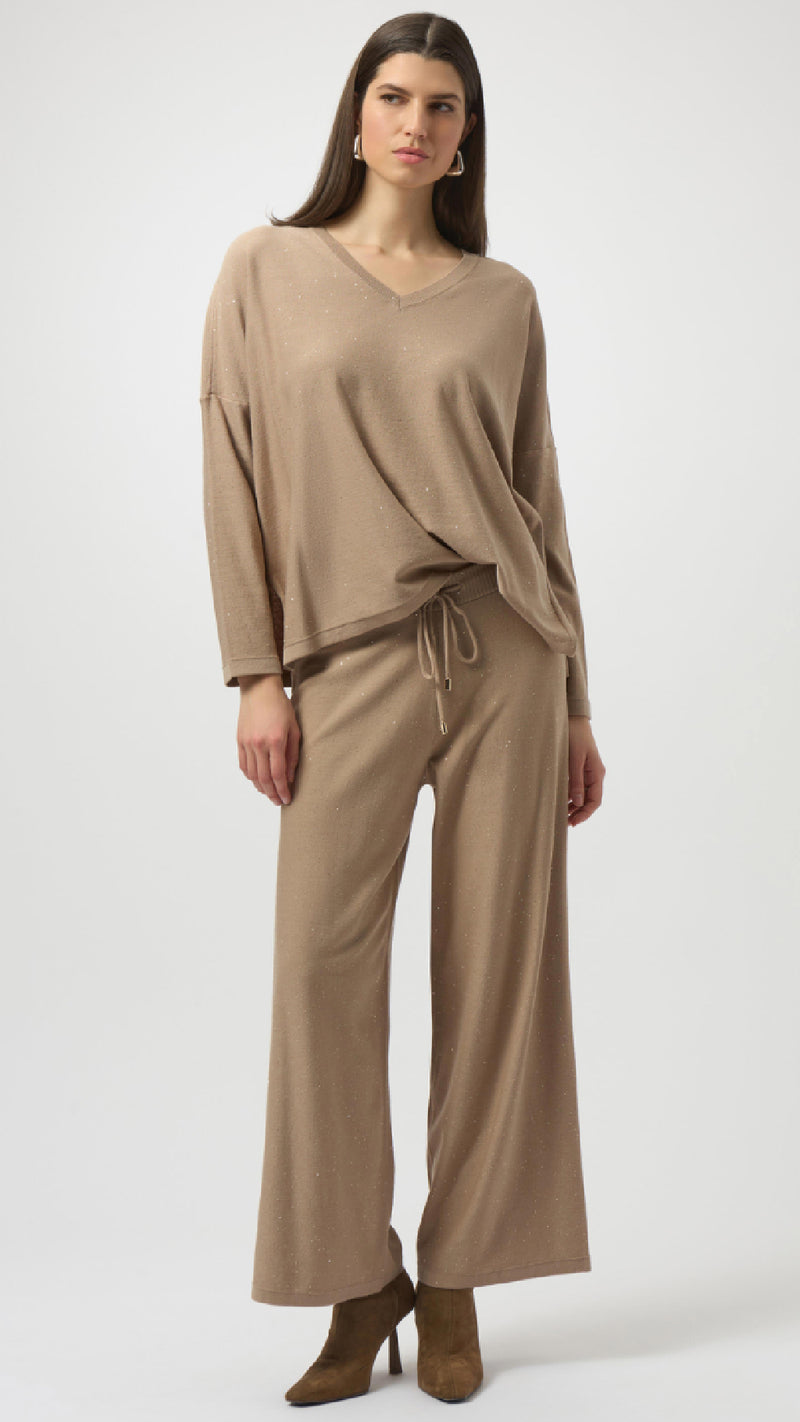 Joseph Ribkoff Sequinned Sweater Knit Culotte Pants