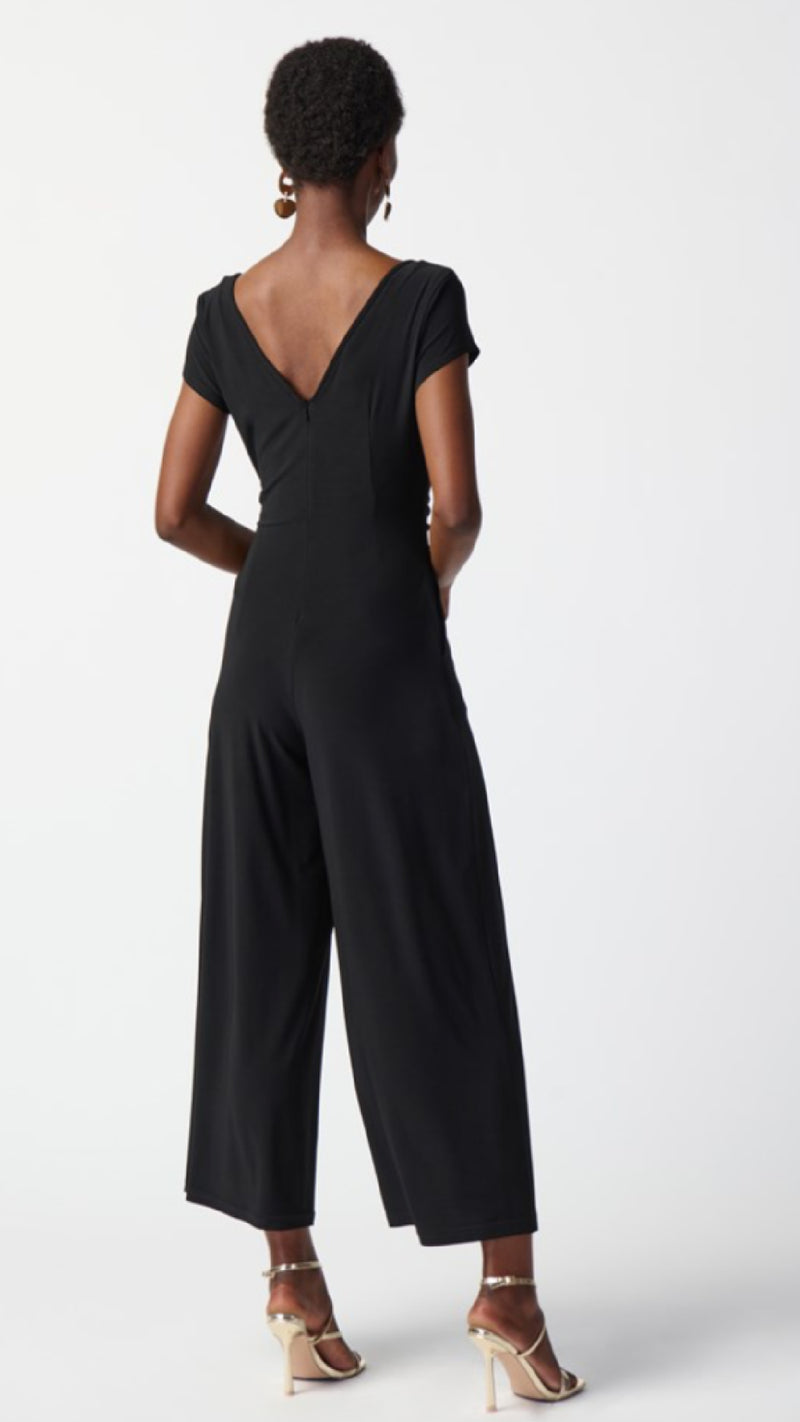 Silky Knit Culotte-Leg Jumpsuit