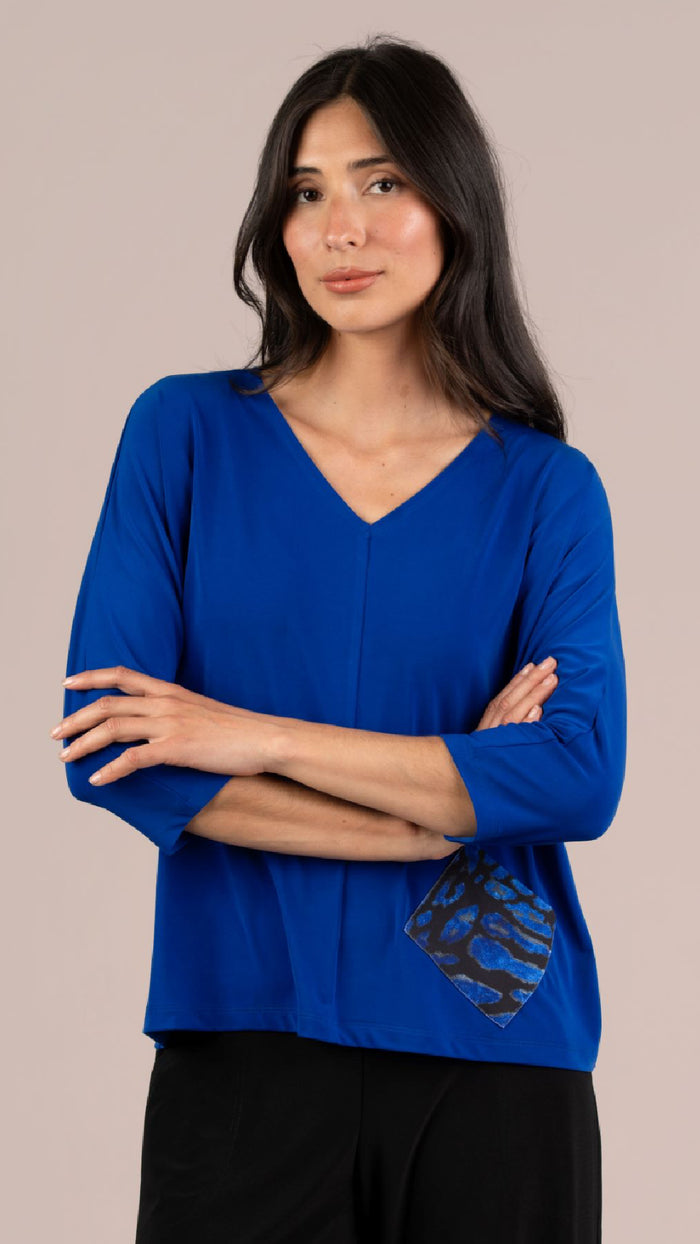 Revel Top Printed Pocket-Lapis/WingFall