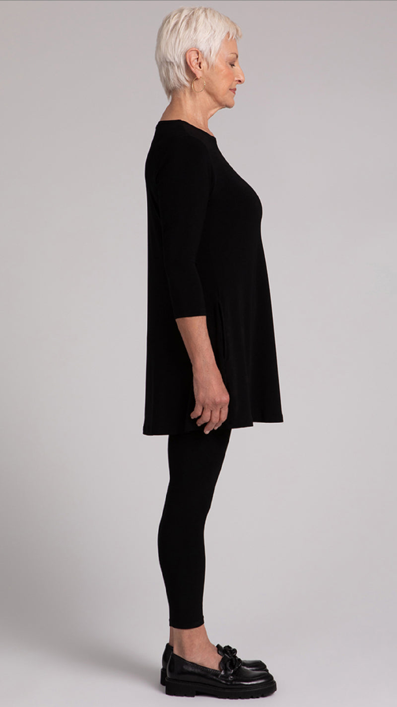Trapeze Tunic, 3/4 Sleeve